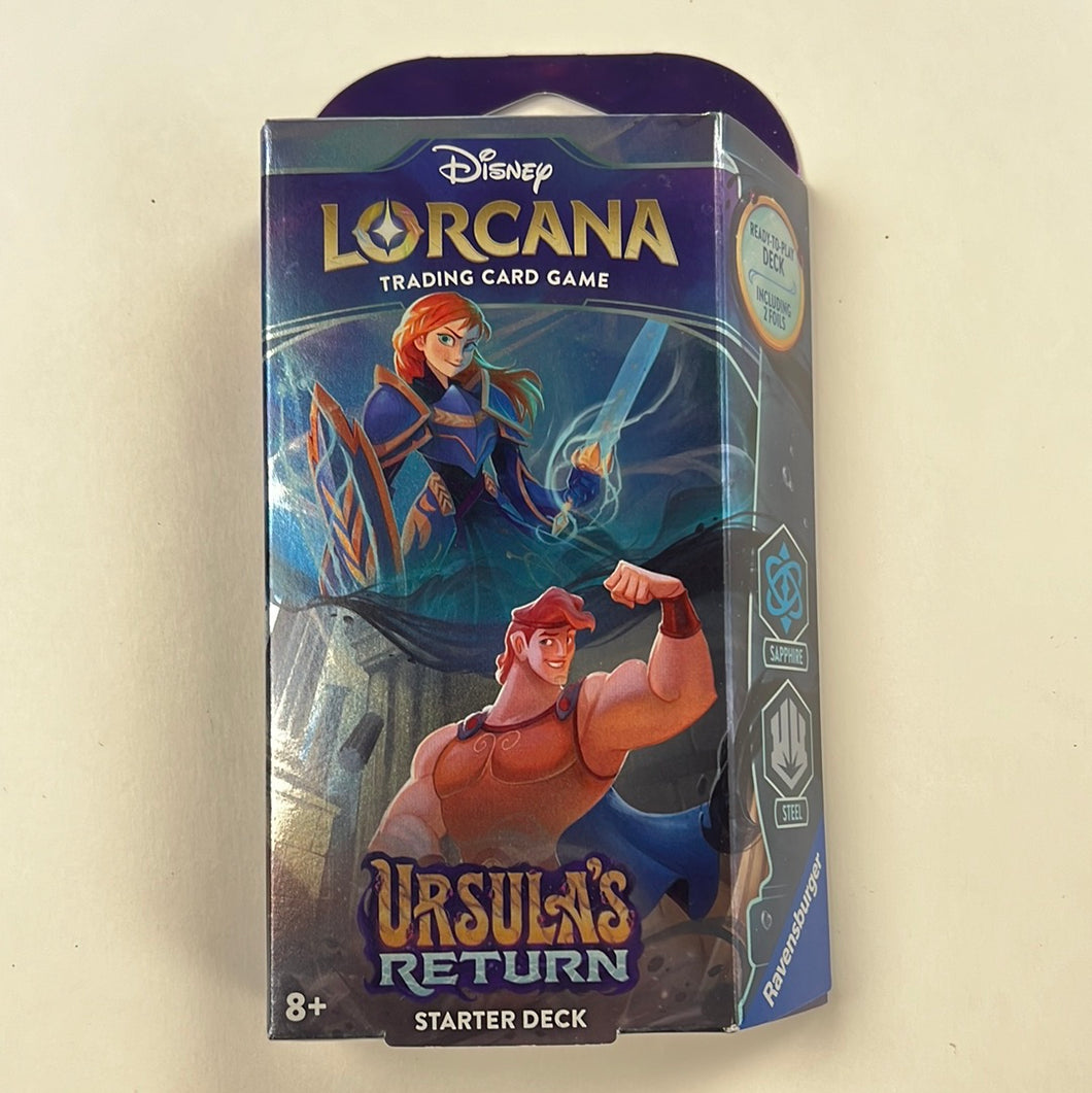 lorcana starter deck sapphire and steel Disney Lorcana Starter Deck Sapphire & Steel (Ursula's Return)