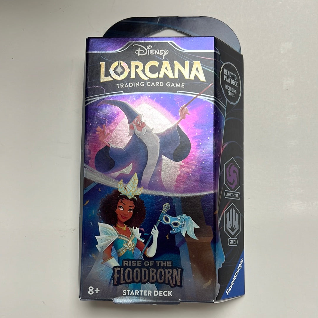 Disney Lorcana Rise of Floodborn Starter Deck Amethyst and Steel – Big ...