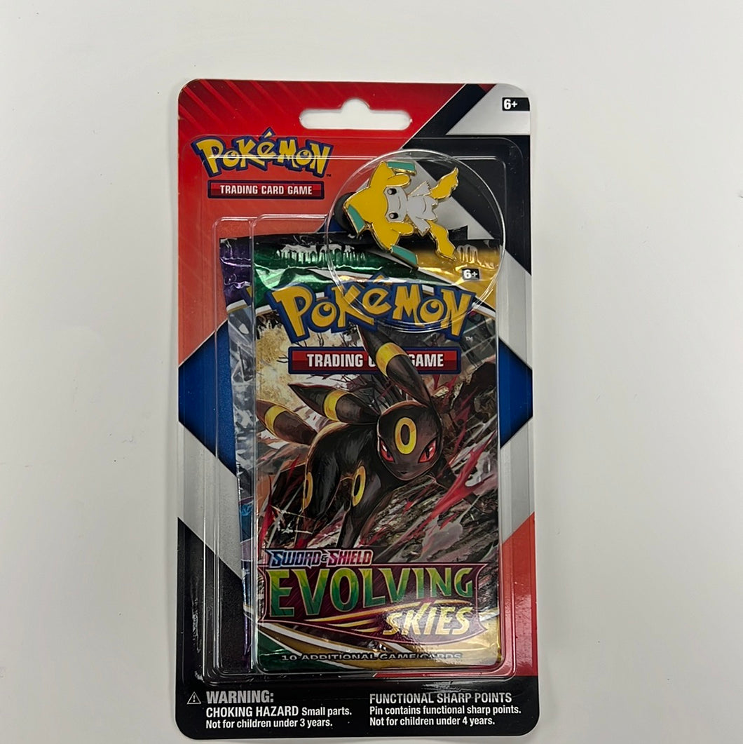 Pokémon Evolving Skies Blister pack with Pin