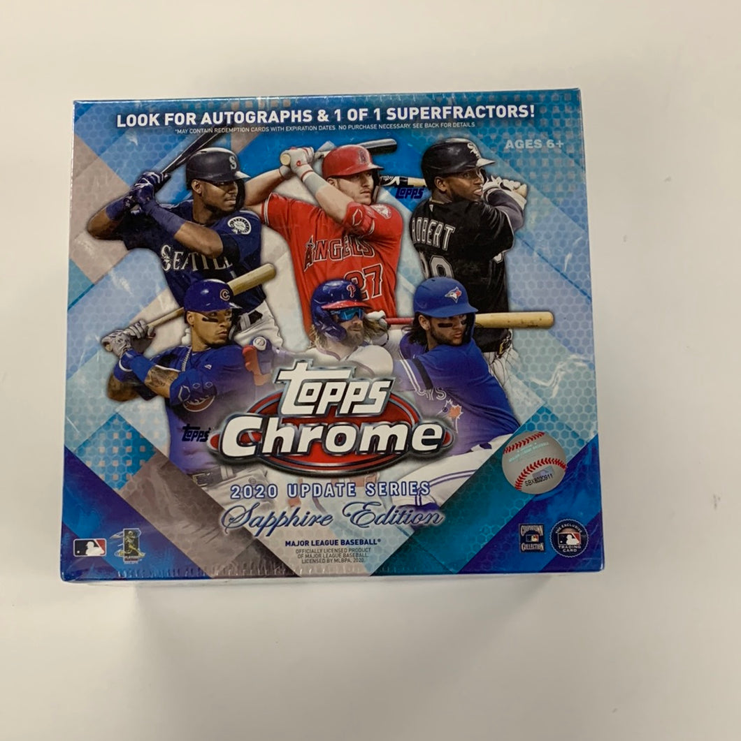 2020 Topps Chrome Baseball Saphire Update Hobby Box